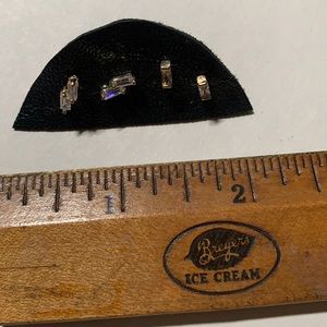 Teeny Crystal Baguette Stud Earring Duo